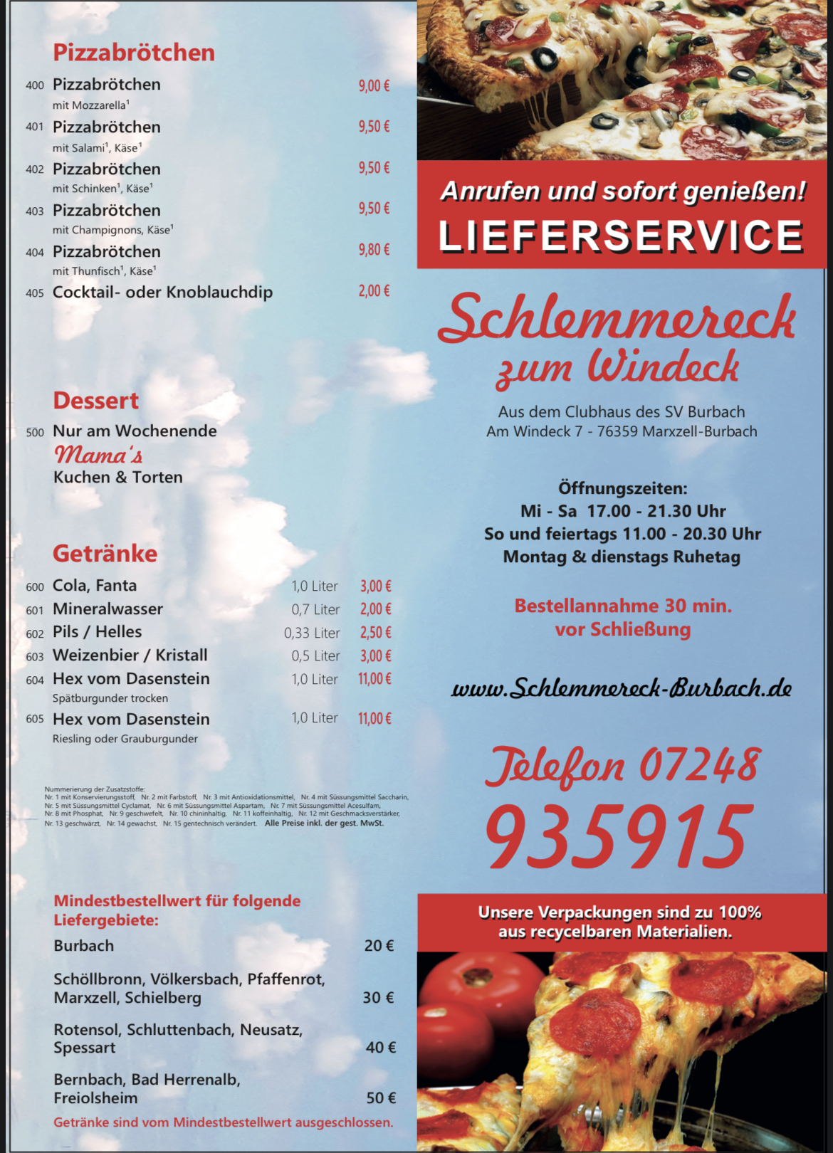 Schlemmereck Lieferservice Seite 1