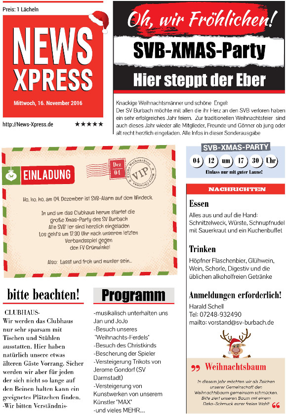 Weihnachtsfeier 2016