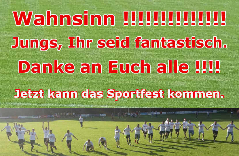 Geil Jungs! – Kreisliga wir kommen.