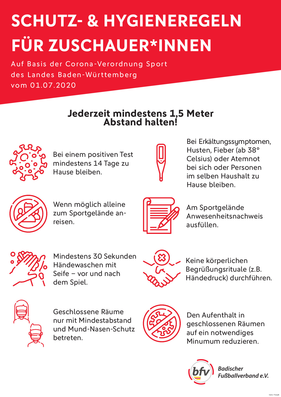 Hygieneregeln Zuschauer bfv