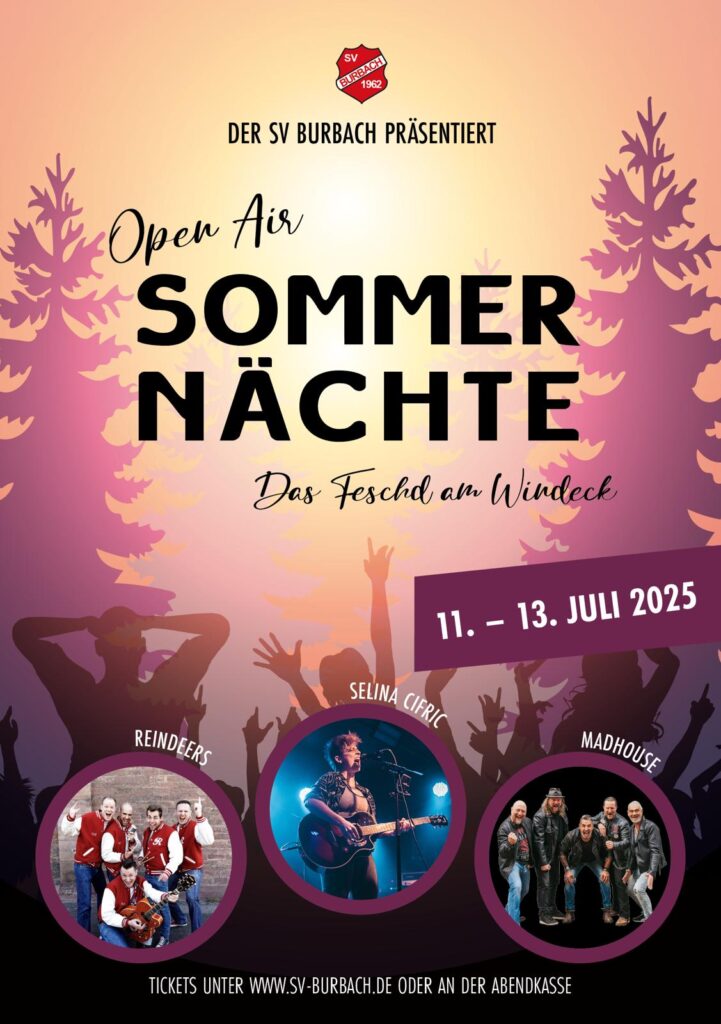 Flyer für die Open Air Sommernächte
