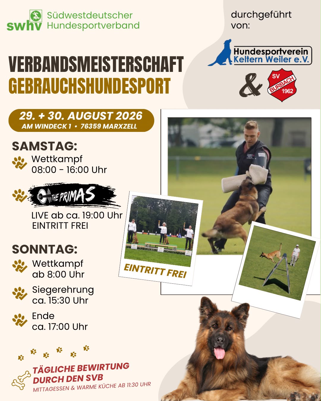 Südwestdeutsche Verbandsmeisterschaften im Gebrauchshundesport in Burbach